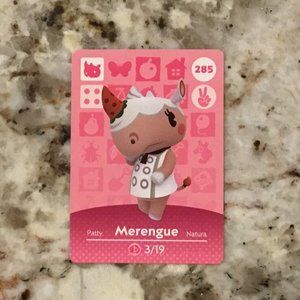 285 Merengue Animal Crossing Amiibo Authentic Nintendo Mint Card From Series 3